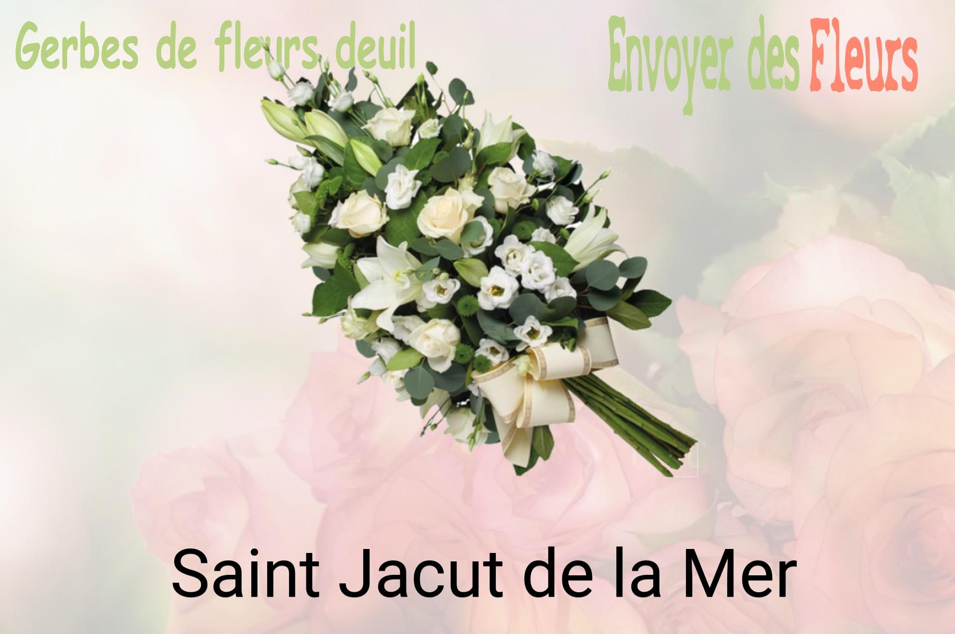 Gerbe de fleurs de deuil livrée à Saint-Jacut-de-la-Mer